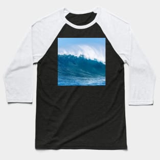 Big Blue Ocean Wave Baseball T-Shirt